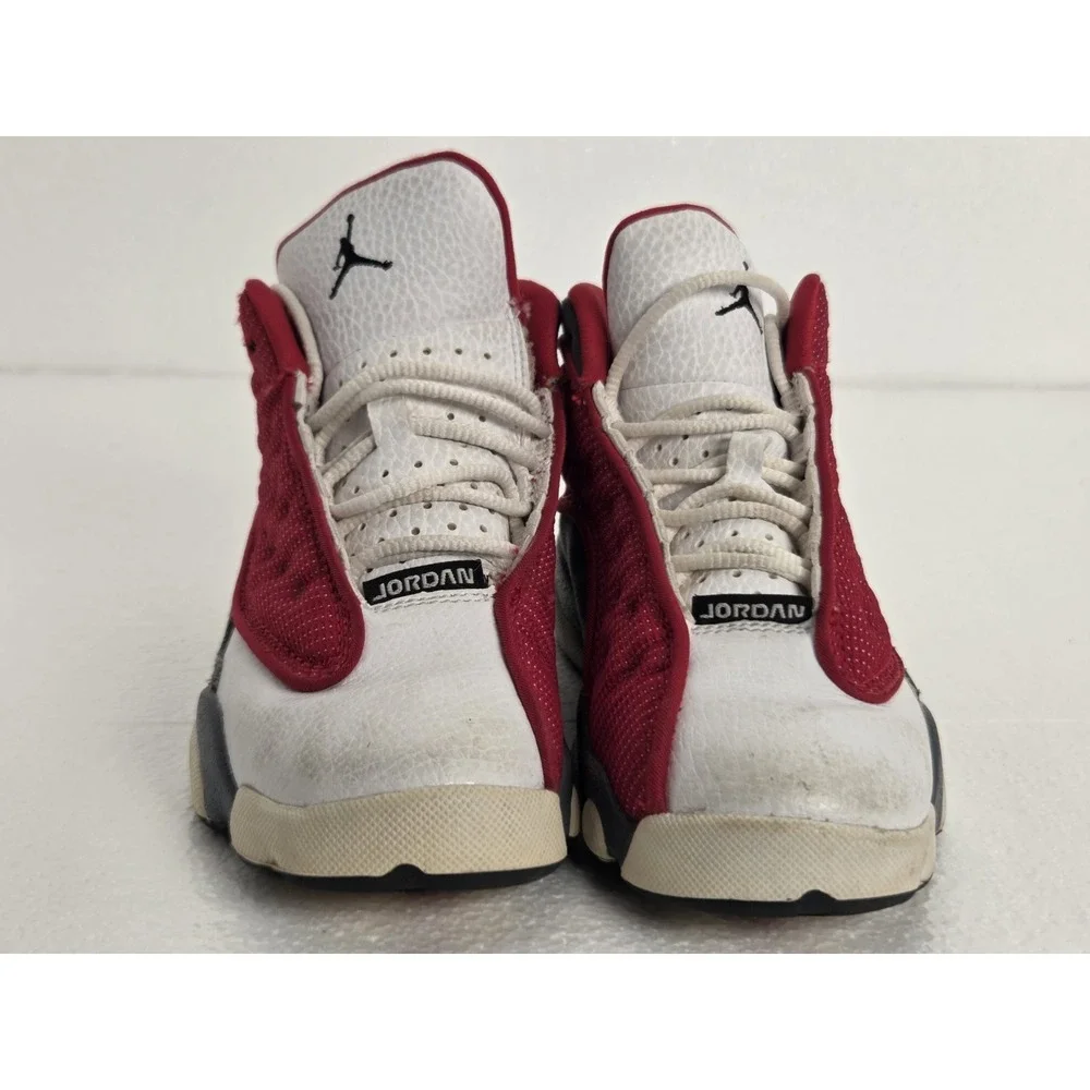 Nike Air Jordan 13 Retro PS Sneakers Gym Red Flint Grey 414575-600 Kids Sz 13C